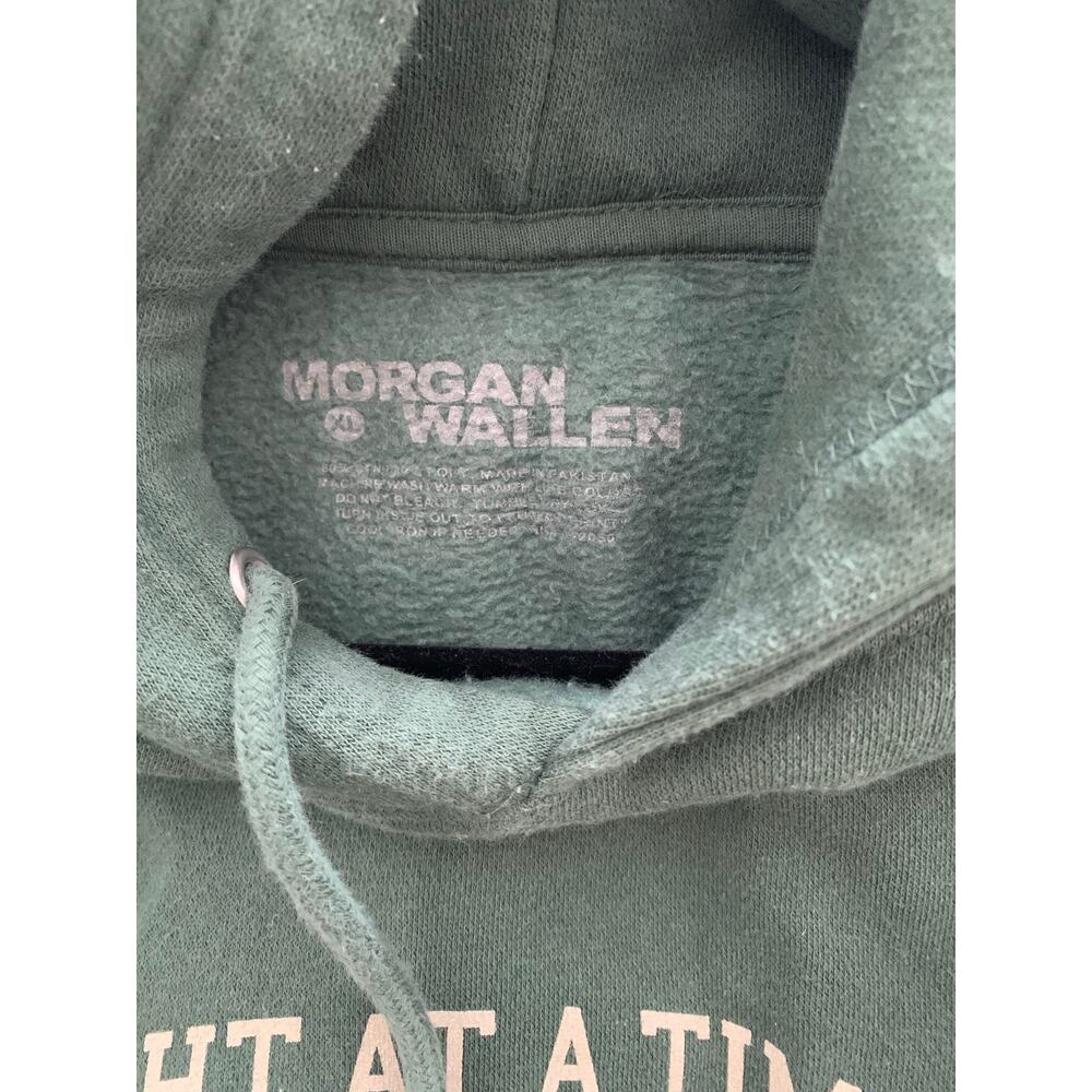 Morgan Wallen One Night at a Time Tour green hoodie sweatshirt XL - Picture 4 of 7